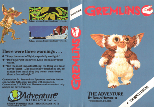 Gremlins box art for ZX Spectrum